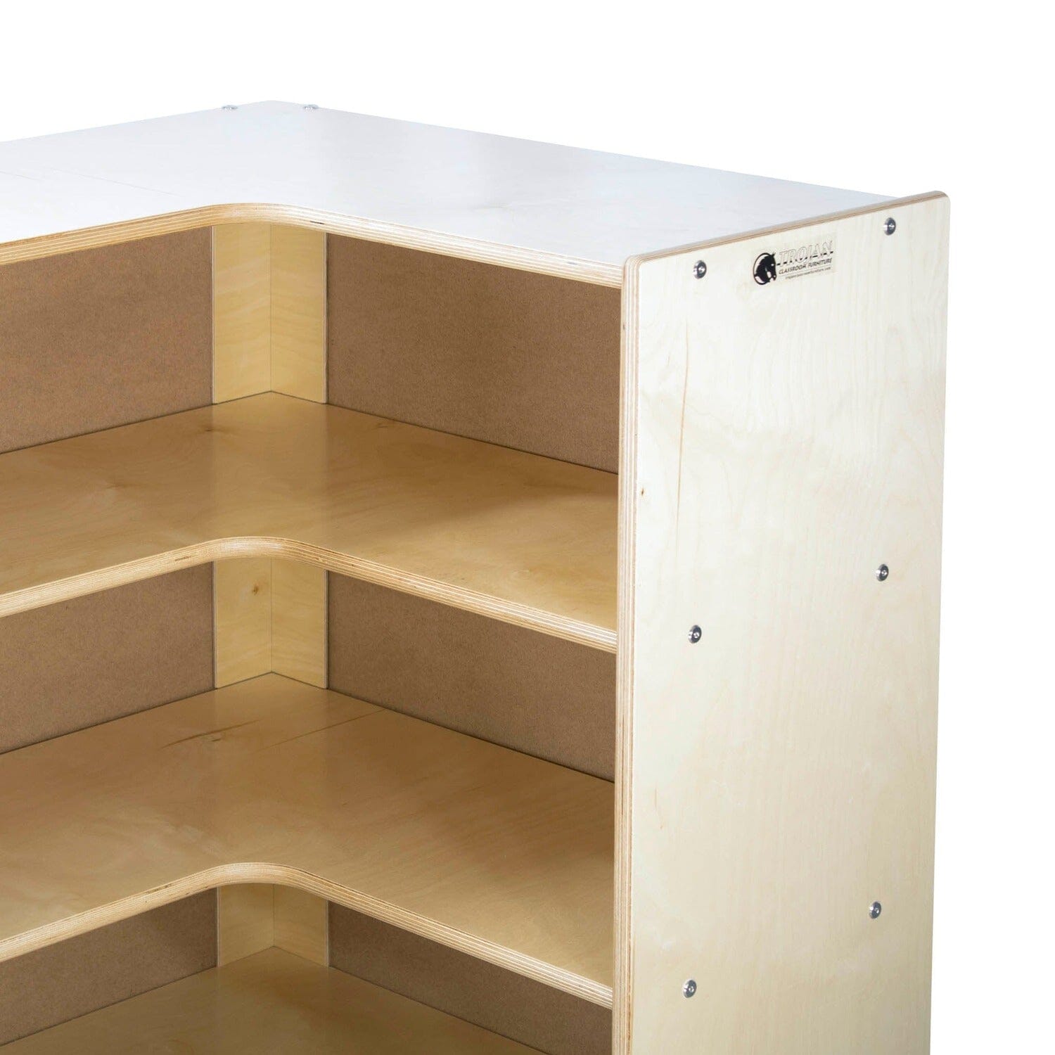 Block Storage Unit: Corner | Trojan Classroom Furniture Shelving & Cabinets Trojan Classroom Furniture 