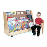 Book Display with 2 Rear Shelves | Trojan Classroom Furniture Book Racks & Book Carts Trojan Classroom Furniture 