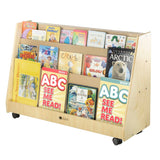 Book Display with 2 Rear Shelves | Trojan Classroom Furniture Book Racks & Book Carts Trojan Classroom Furniture 