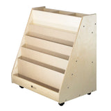 Book Mobile with 5 Shelves & Block Storage | Trojan Classroom Furniture Book Racks & Book Carts Trojan Classroom Furniture 