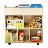 Book Mobile with 5 Shelves & Block Storage | Trojan Classroom Furniture Book Racks & Book Carts Trojan Classroom Furniture 