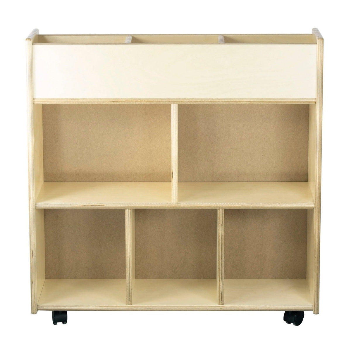 Book Mobile with 5 Shelves & Block Storage | Trojan Classroom Furniture Book Racks & Book Carts Trojan Classroom Furniture 
