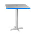 Cafe Table Square Top, Criss-Cross Base — 30" Criss-Cross Base @ 42" Standing Height, with 30" square top.