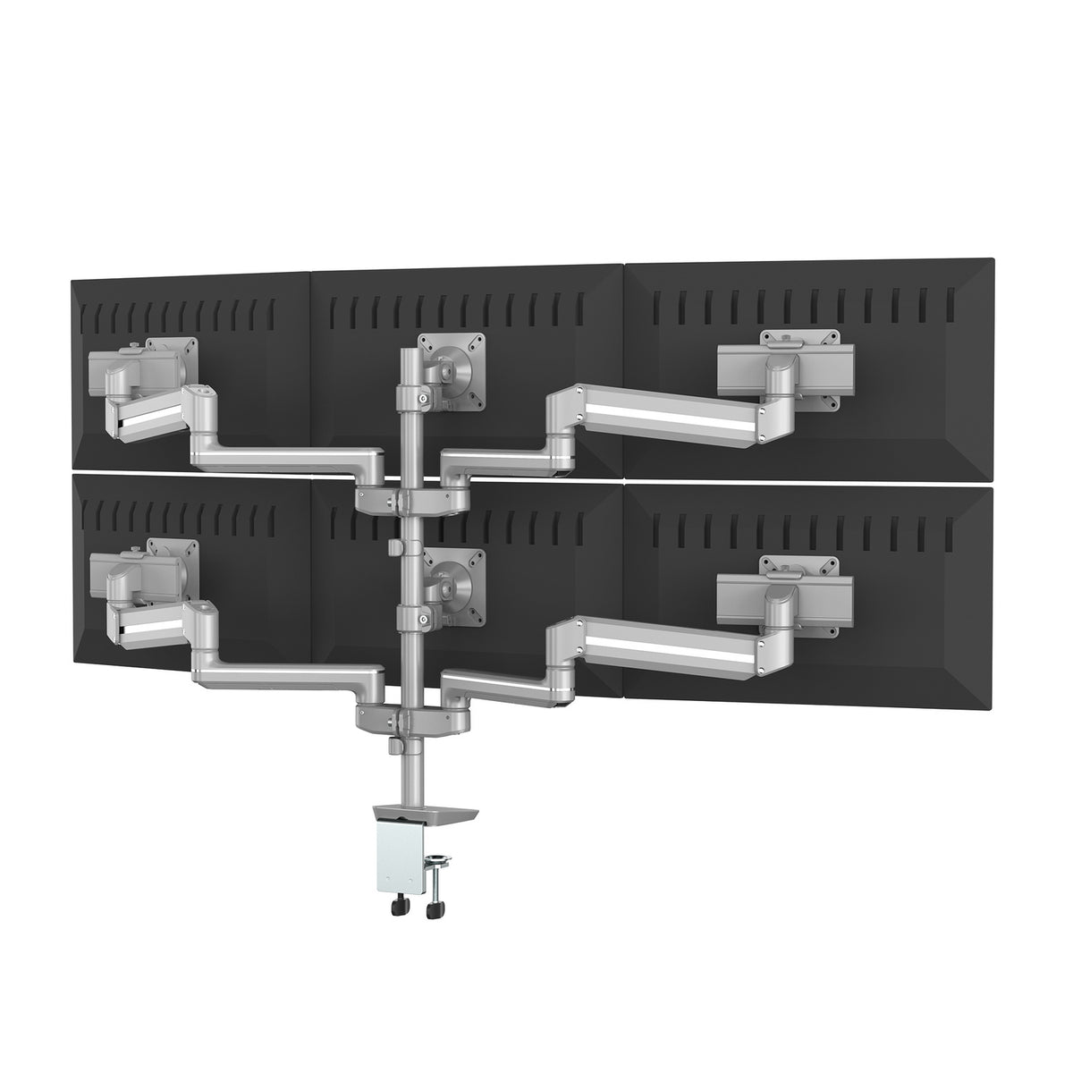 Sena™ Multi-Monitor Arms — SENA EX6-FMS - Sliver