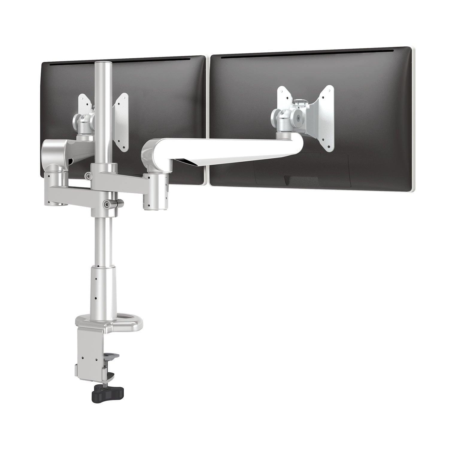 Evolve Dual Monitor Arms — Evolve2-F - Silver