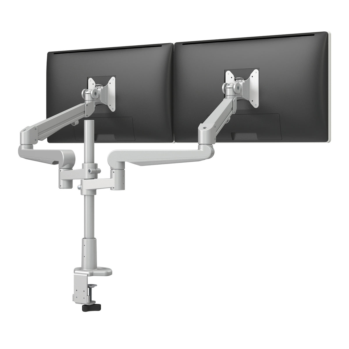 Evolve Dual Monitor Arms — Evolve2-FM - Silver