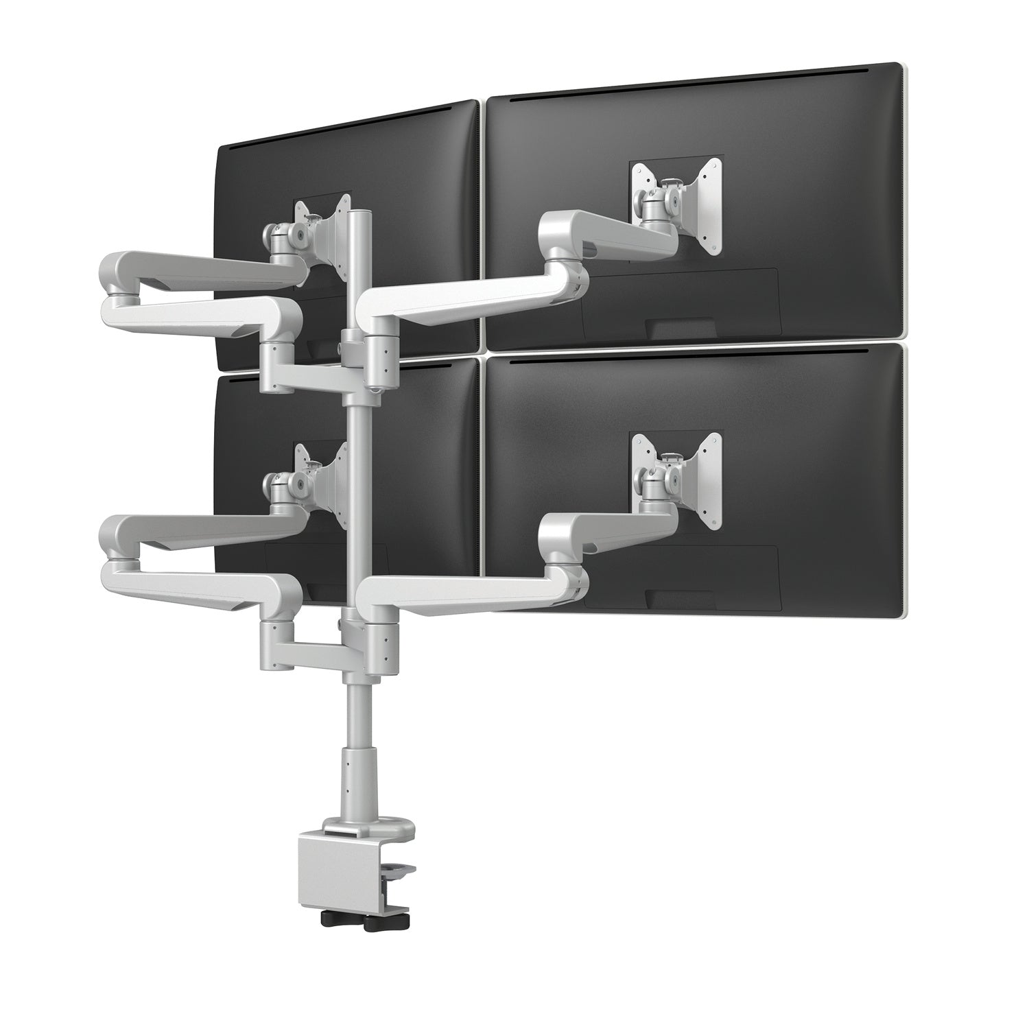Evolve Multi-Monitor Arms — Evolve4-FF - Silver