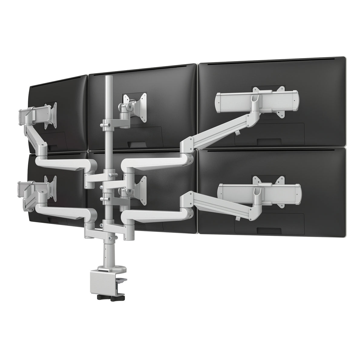 Evolve Multi-Monitor Arms — Evolve6-FMS - Silver