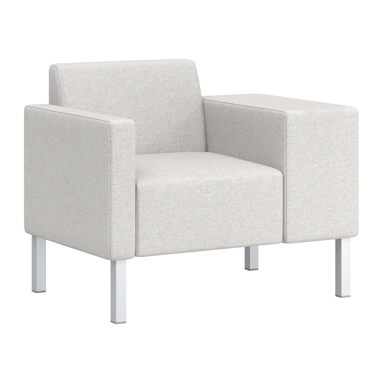 Flexxform Thk + Thn Square — One Seat with Thick Left Arm — 38" × 26" × 31" — TTS1-TL