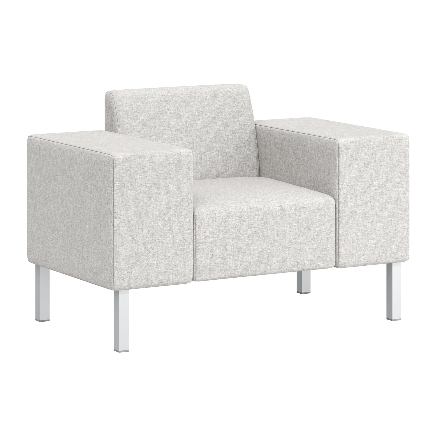 Flexxform Thk + Thn Square Junior — Junior One Seat with Thick Arms — 36" × 20.25" × 24.25" — TTSJ1-TT