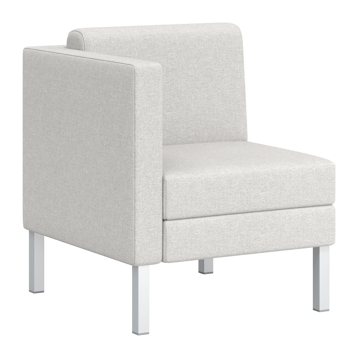 Flexxform Box Modular Lounge Seating — One Seat with Right Arm — 28.5" × 31" × 34" — BOX1R