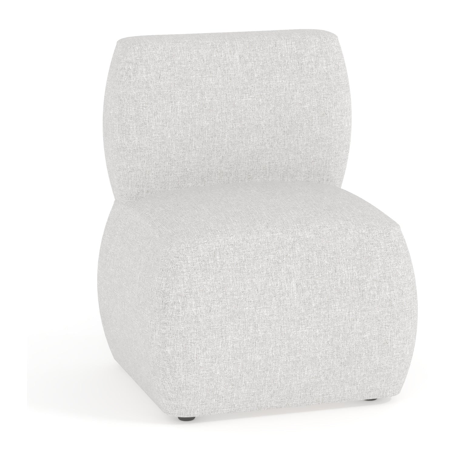 Flexxform Lodestone — Square Pouf with Back — 24" × 24" × 30" — LODSB
