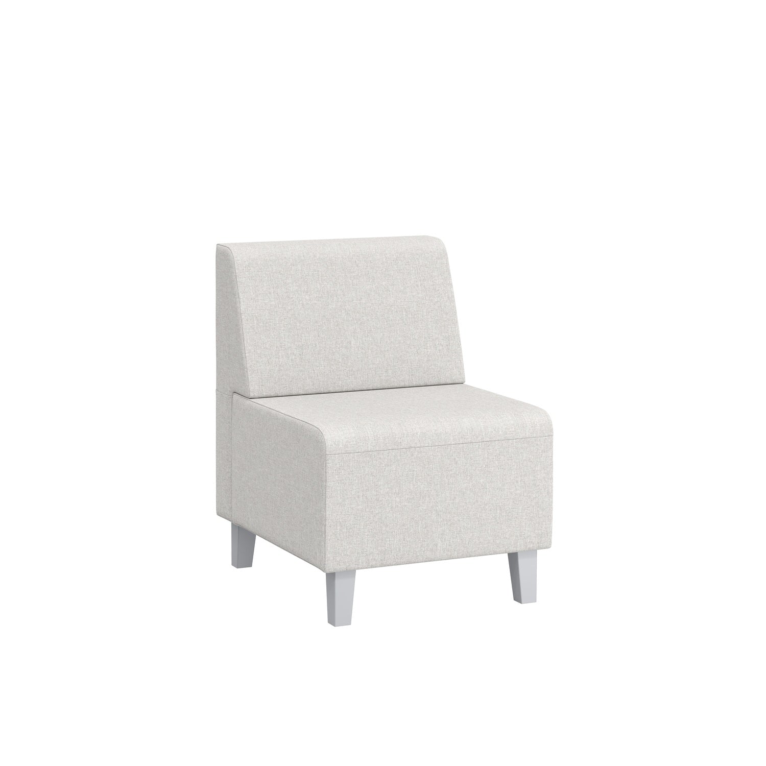 Ace One Seat Armless Modular Chair – standard size. Upholstery shown is illustrative; choose fabric and colour separately.
