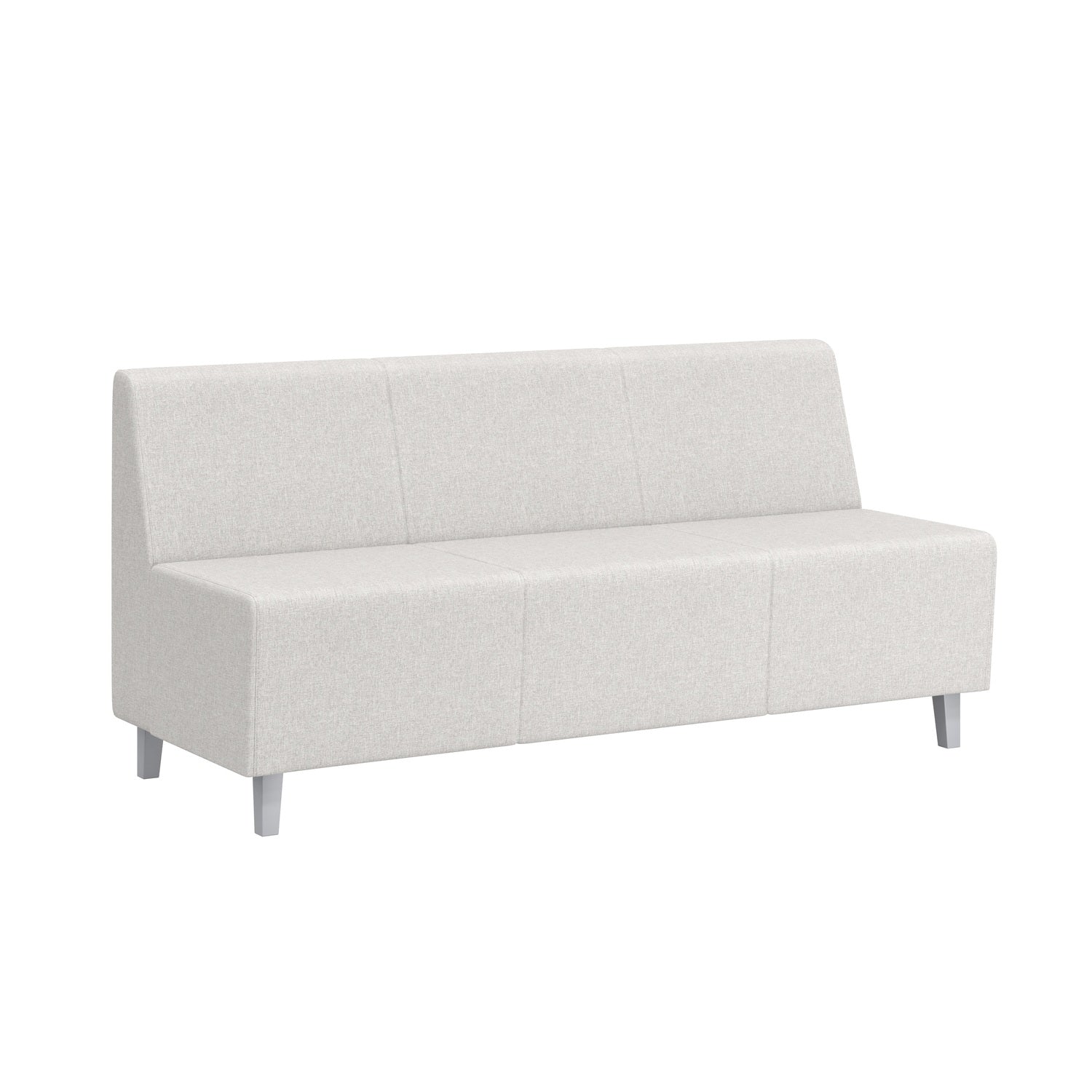 Ace Three Seat Armless Modular Sofa – standard size. Upholstery shown is illustrative; choose fabric and colour separately.