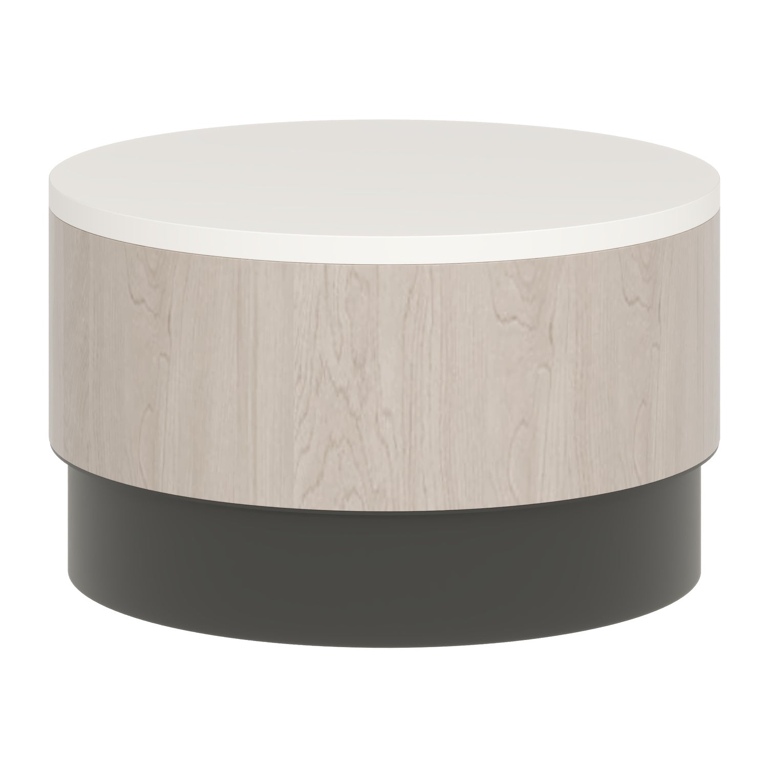 Flexxform Sky Tables — 20"Dia x 12"H Plinth Base + Corian Base — SKY2012-PBCT