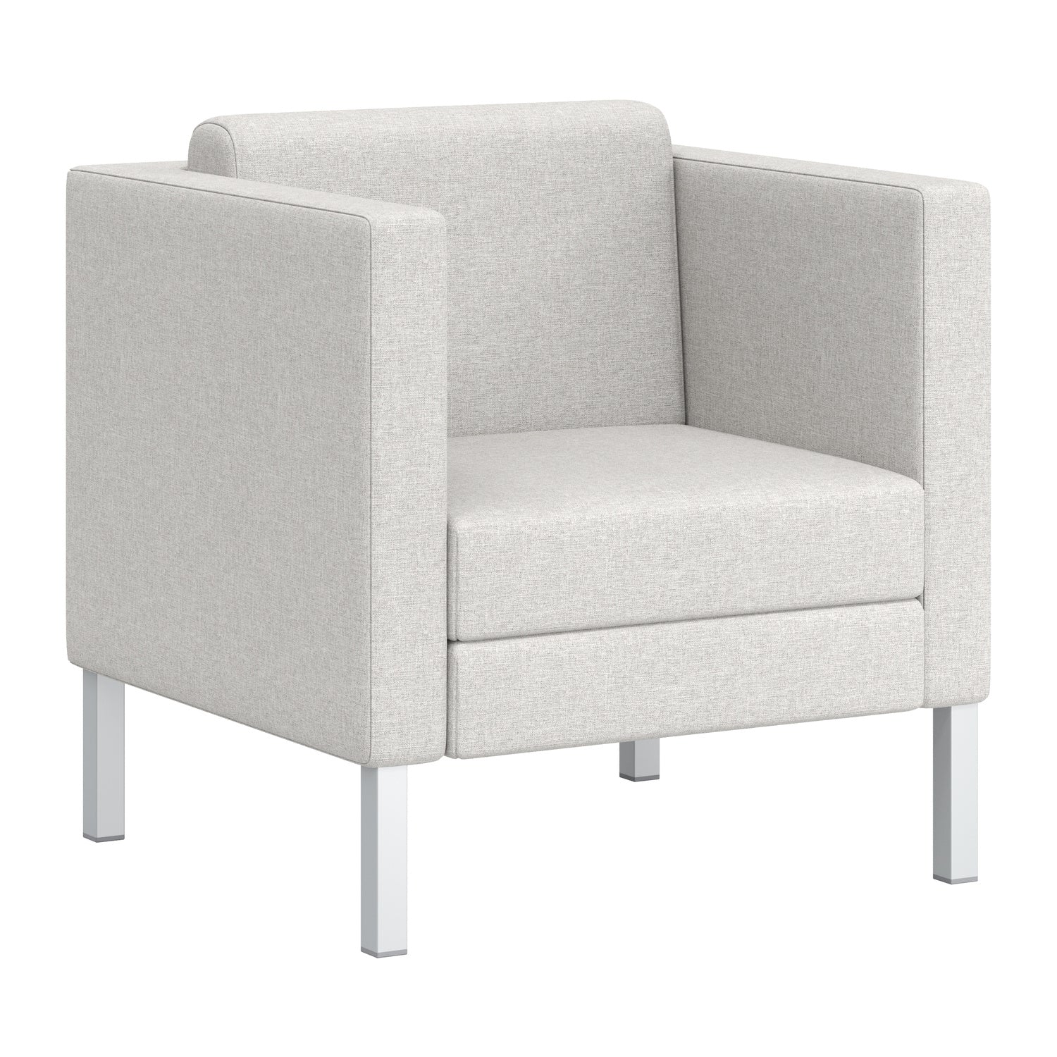 Flexxform Box Modular Lounge Seating — One Seat with Arms — 33" × 31" × 34" — BOX1A