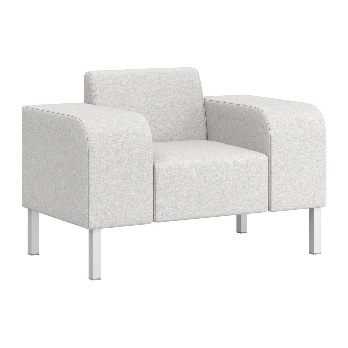 Flexxform Thk + Thn Waterfall — One Seat with Thick Arms — 46
