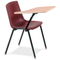 Maroon Honor Roll fixed tablet arm chair, front angle view