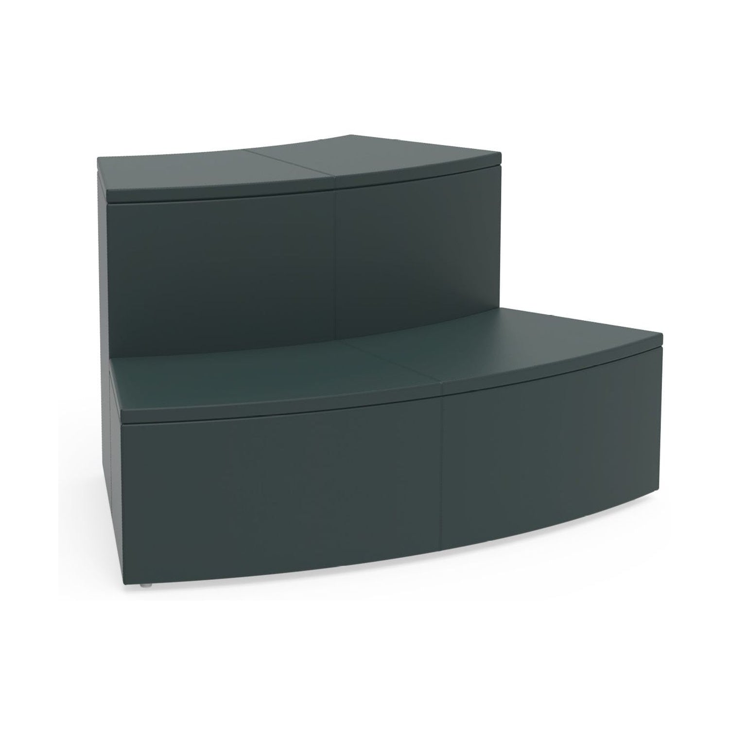 KI Clamber Tiered Seating: Two-tier 45° outside curve