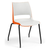 KI Doni Four Leg Stack Chair | Arm or Armless | Caster Option Guest Chair, Cafe Chair, Stack Chair KI 