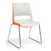 KI Doni Sled Base Chair | Arms or Armless | 2 Tone Shell Color Guest Chair, Cafe Chair, Stack Chair KI 