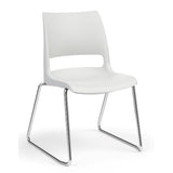 KI Doni Sled Base Chair | Arms or Armless | 2 Tone Shell Color Guest Chair, Cafe Chair, Stack Chair KI 