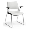 KI Doni Sled Base Chair | Arms or Armless | 2 Tone Shell Color Guest Chair, Cafe Chair, Stack Chair KI 