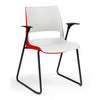 KI Doni Sled Base Chair | Arms or Armless | 2 Tone Shell Color Guest Chair, Cafe Chair, Stack Chair KI 