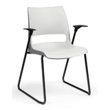 KI Doni Sled Base Chair | Arms or Armless | 2 Tone Shell Color Guest Chair, Cafe Chair, Stack Chair KI 