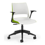 KI Doni Task Chair 2-Tone | Armless & with Arms | 5 Star Base Light Task Chair, Conference Chair, Computer Chair, Meeting Chair KI 