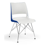 KI Doni Wire Tower Leg Base | 2 Tone Seat Shell | Armless Guest Chair, Cafe Chair, Stack Chair KI 