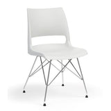 KI Doni Wire Tower Leg Base | 2 Tone Seat Shell | Armless Guest Chair, Cafe Chair, Stack Chair KI 