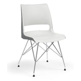 KI Doni Wire Tower Leg Base | 2 Tone Seat Shell | Armless Guest Chair, Cafe Chair, Stack Chair KI 