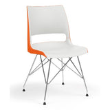 KI Doni Wire Tower Leg Base | 2 Tone Seat Shell | Armless Guest Chair, Cafe Chair, Stack Chair KI 