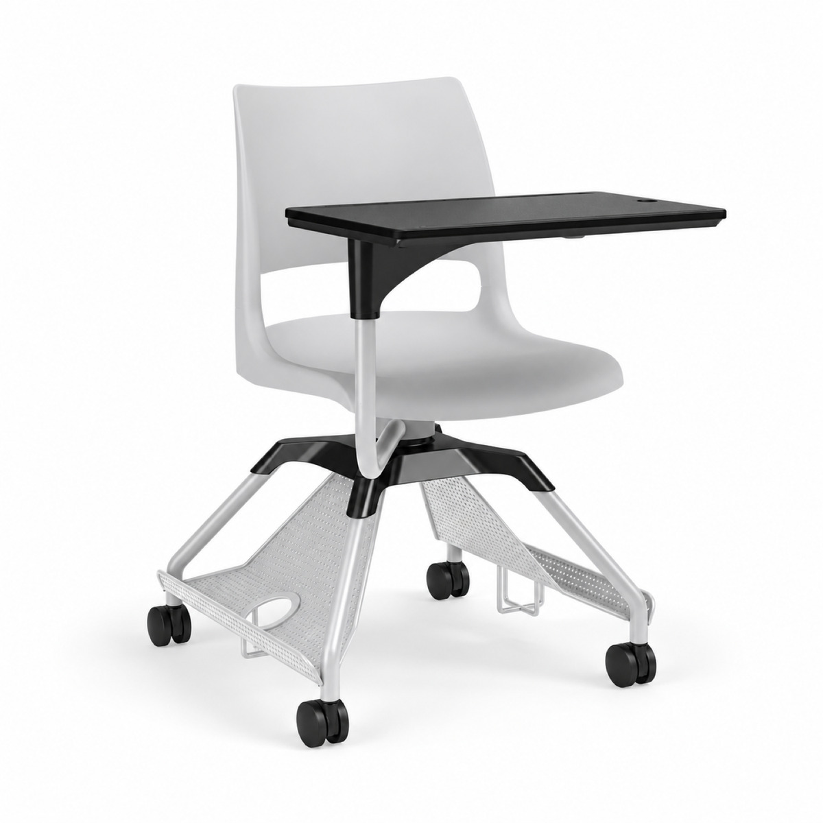 KI Learn2 Doni chair with tablet worksurface, centred with balanced white margins