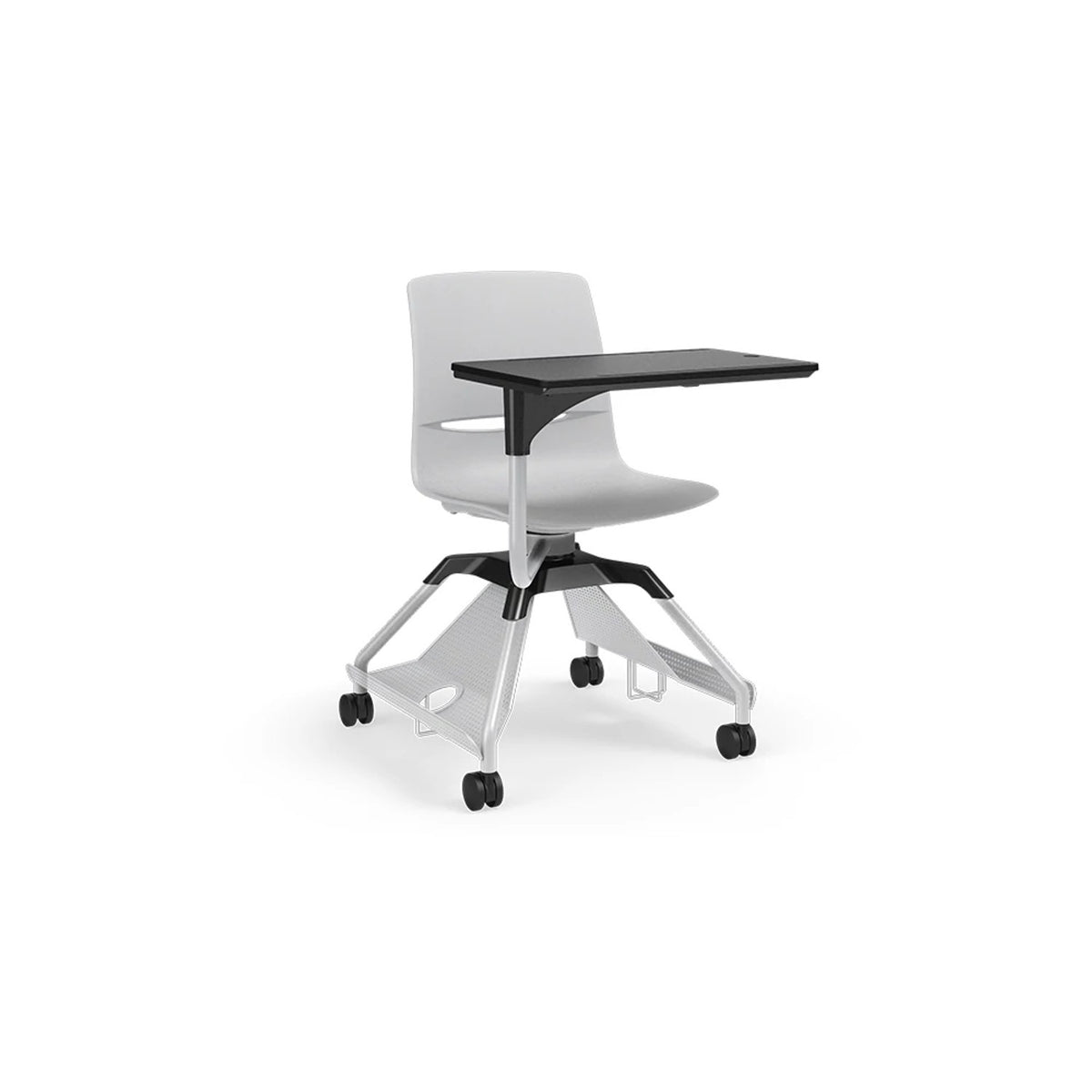 KI Learn2 limelite poly chair with worksurface