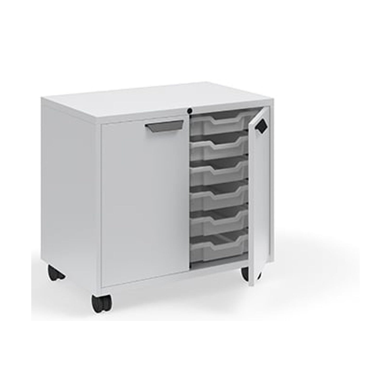 KI Ruckus Storage: 2-column tote storage with doors
