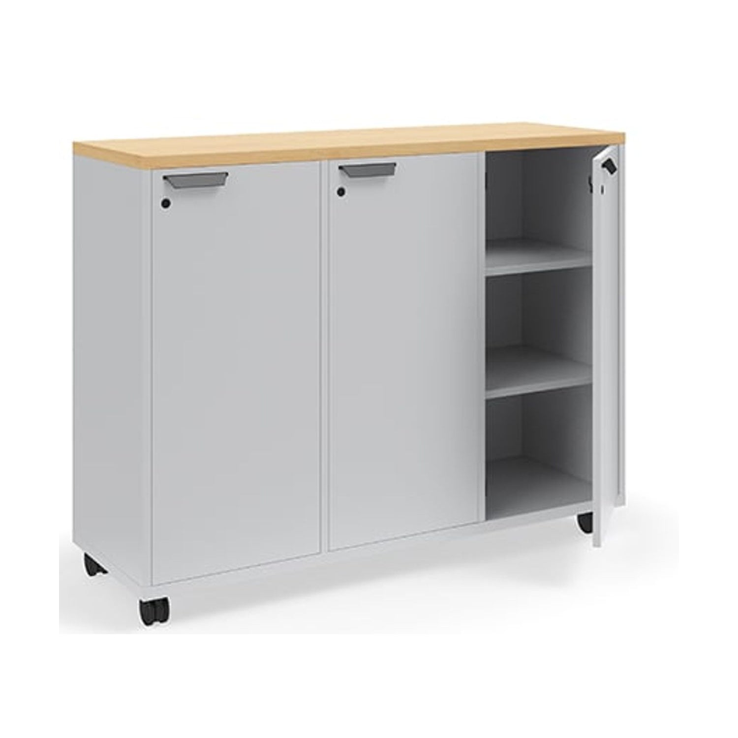 KI Ruckus Storage: Single-face 3×3 cubbies with doors