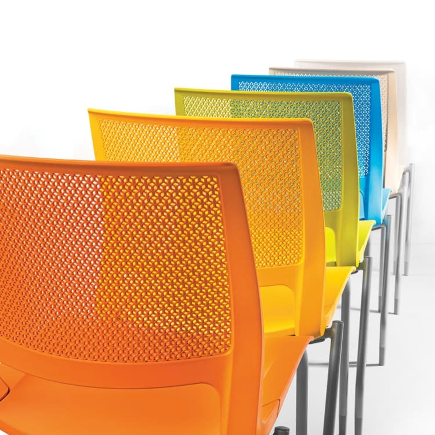 Lumin 4-Leg Stackable Stool | Durable Upholstered & Plastic Options | Arm or Armless Stools SitOnIt 