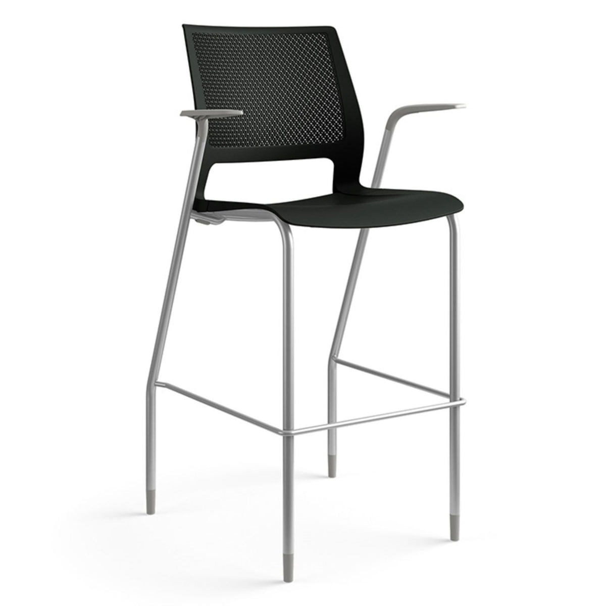 Lumin 4-Leg Stackable Stool | Durable Upholstered & Plastic Options | Arm or Armless Stools SitOnIt 