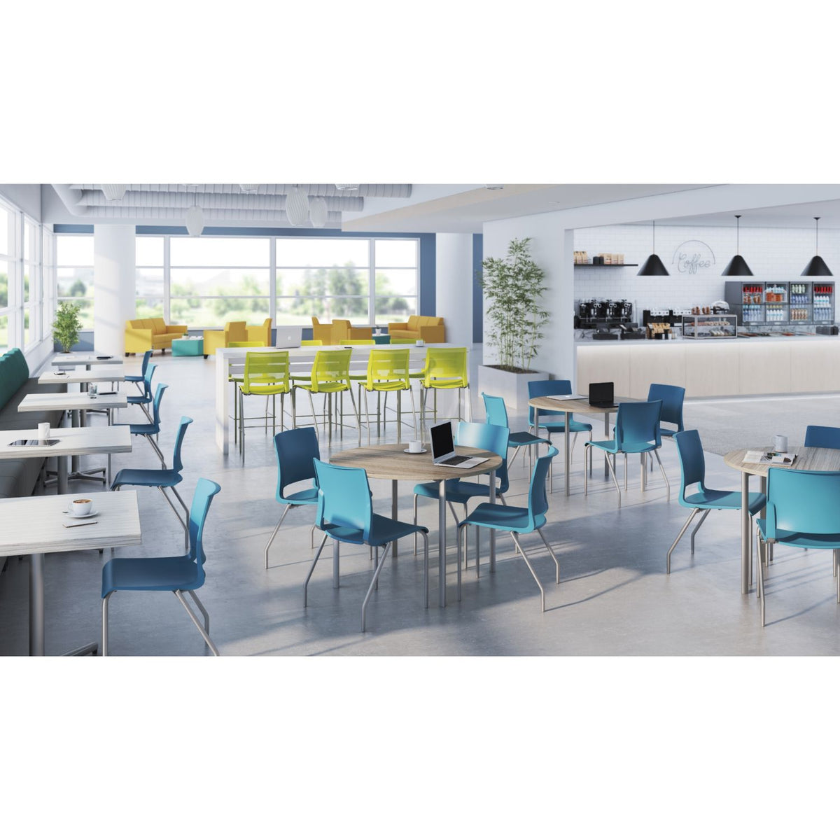 Lumin 4-Leg Stackable Stool | Durable Upholstered & Plastic Options | Arm or Armless Stools SitOnIt 