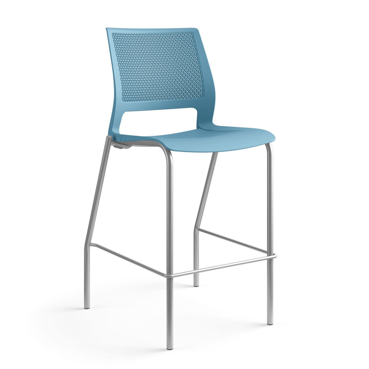 Lumin 4-Leg Stackable Stool | Durable Upholstered & Plastic Options | Arm or Armless Stools SitOnIt 
