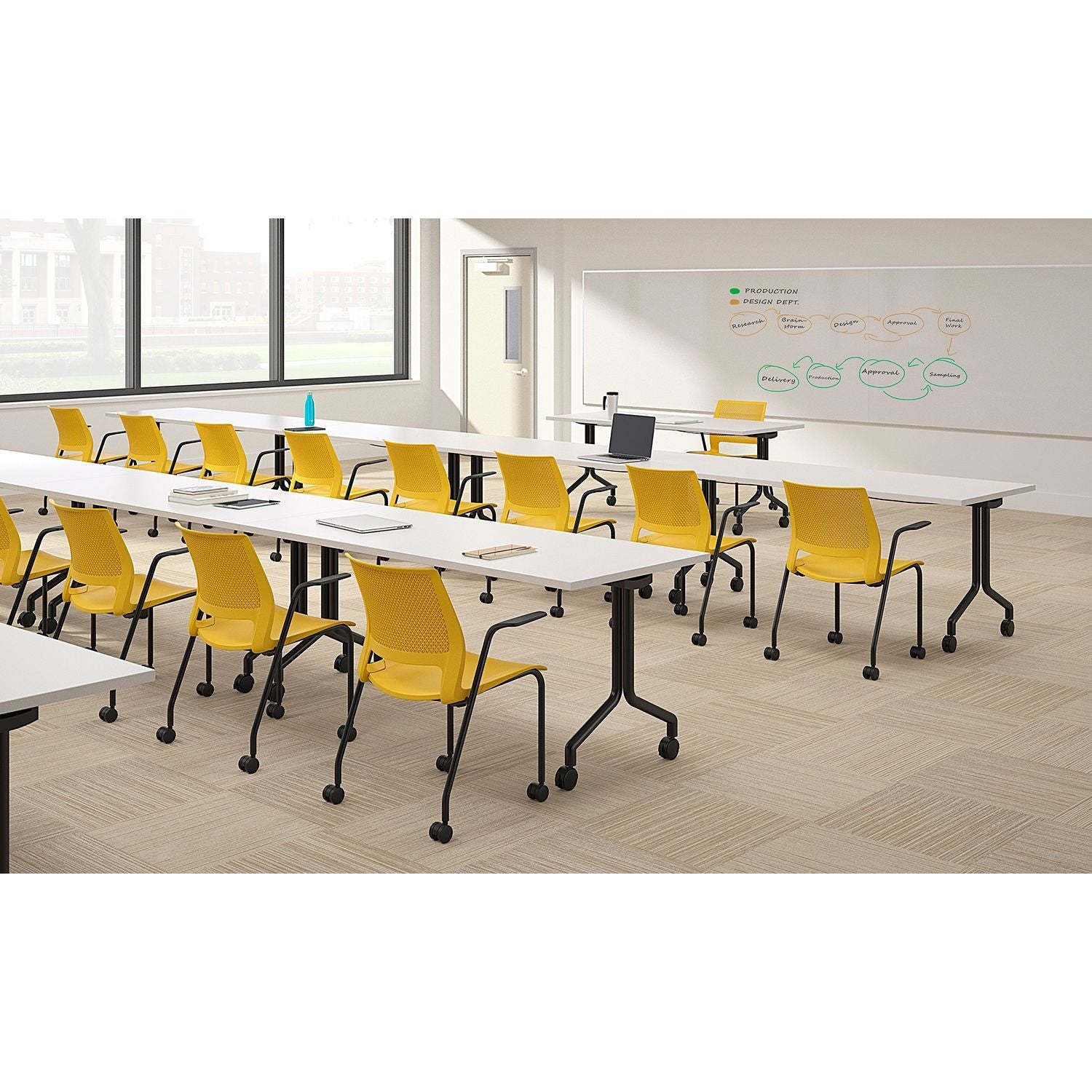Lumin Series Four-Leg Stacking Chair | Ergonomic K-12 School & Classroom Seating Guest Chair, Cafe Chair, Stack Chair SitOnIt 