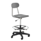 Gray Marquis metal-frame gas-lift lab chair with adjustable height and chrome footring