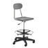 Gray Marquis metal-frame gas-lift lab chair with adjustable height and chrome footring