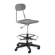 Gray Marquis metal-frame gas-lift lab chair with adjustable height and chrome footring