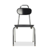 Black Marquis metal-frame handle chair with chrome legs, front view