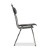 Black Marquis metal-frame handle chair with chrome legs, side view