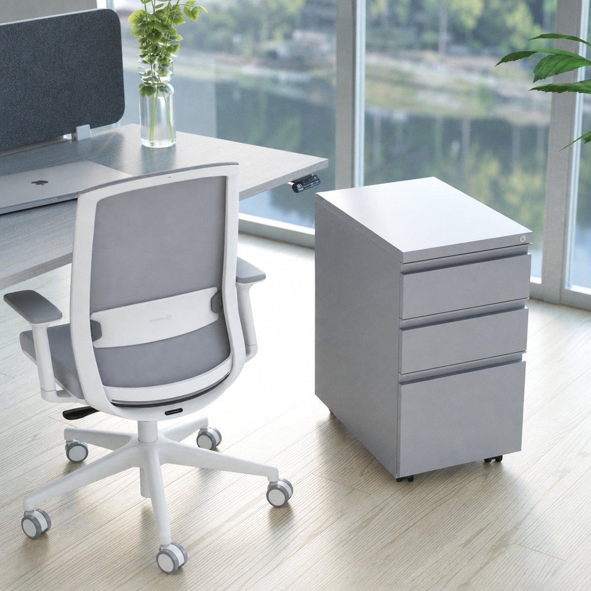 Milo Pedestals by Workspace48 — manufacturer illustration; optional components may be shown