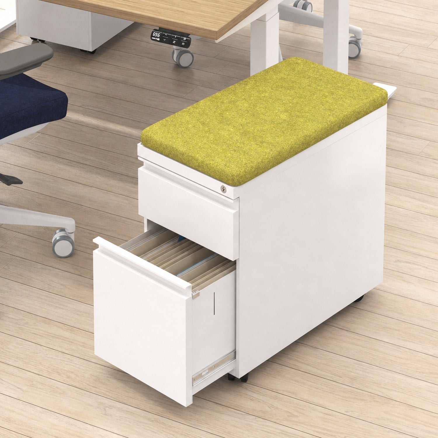 Milo Pedestals by Workspace48 — manufacturer illustration; optional components may be shown